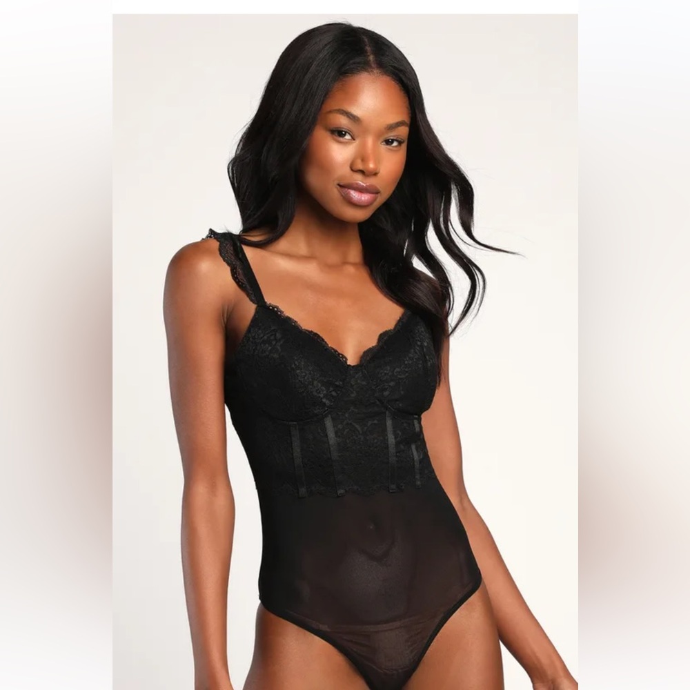 Black Lace Corset Top
